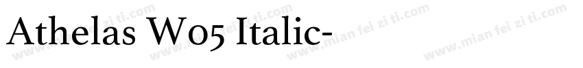 Athelas W05 Italic字体转换